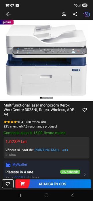 Imprimanta xerox 3025