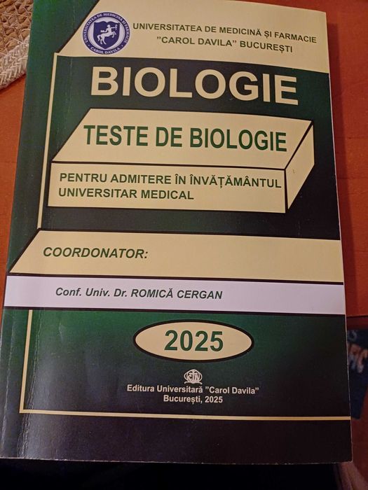 Manuale si culegeri pentru admitere medicina, examen BAC