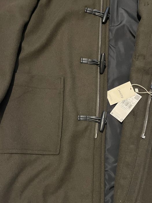 Palton de lana cu gluga NOU