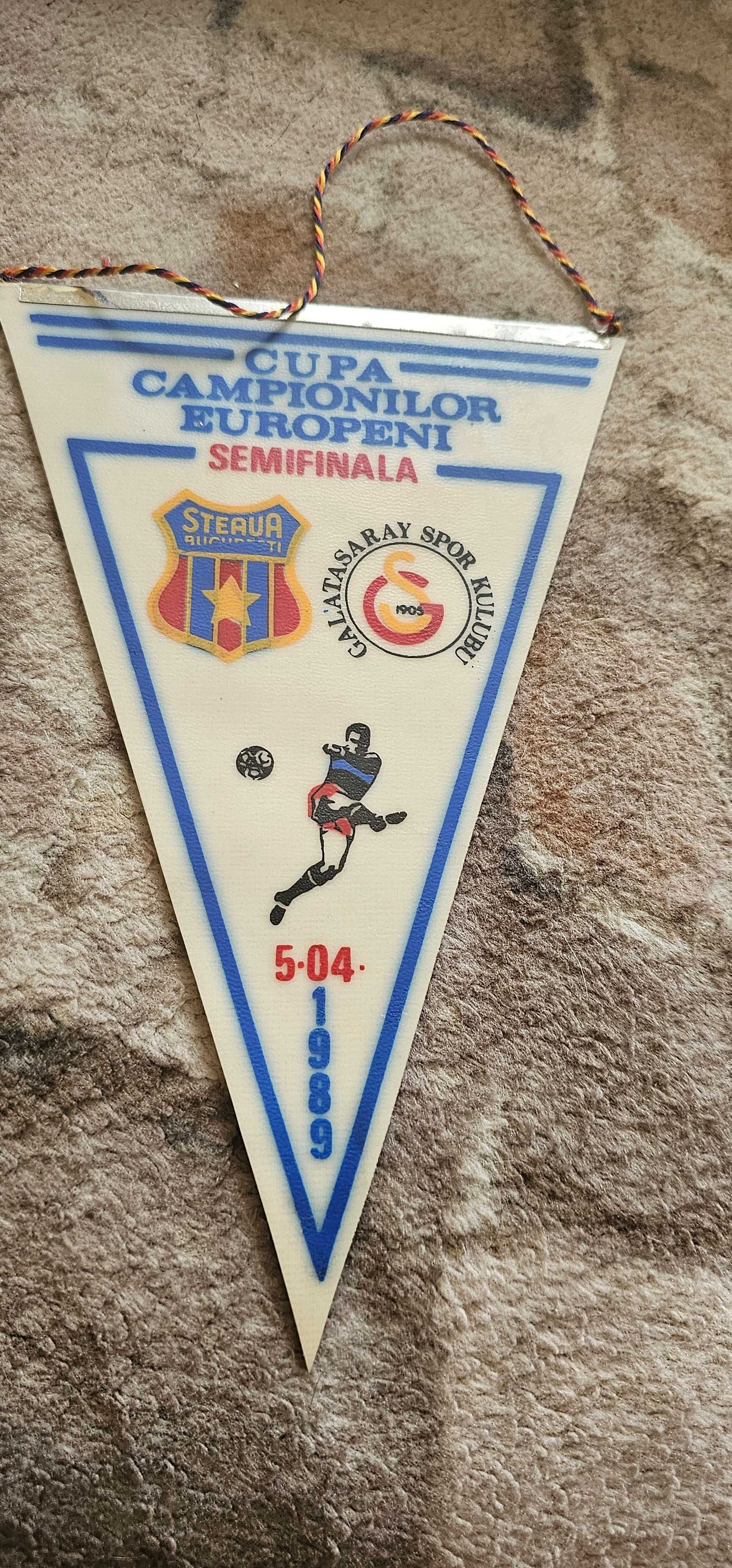 Fanion cupa campionilor europeni 1989 steaua galatasaray