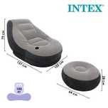 intex надувное кресло с пуфиком ultrasound  Доставка Электронный насос