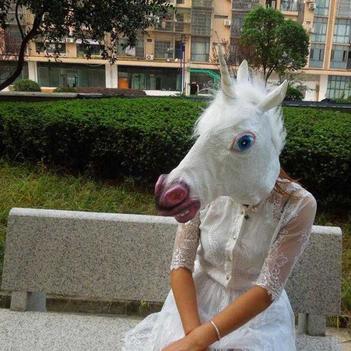 Masca cap Unicorn, Inorog, Cal, Halloween, Petreceri tematice