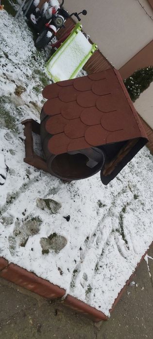 cusca caine lemn ,butoi cusca caine