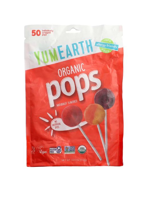YumEarth Organic Pops 50шт