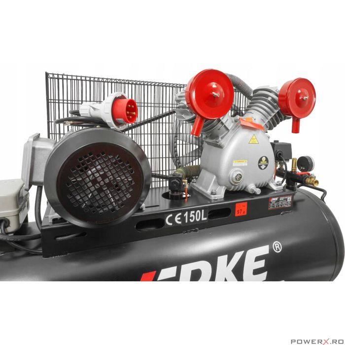 Compresor 150 litri, 2 pistoane pe ulei, motor electric 5.5 Cp,