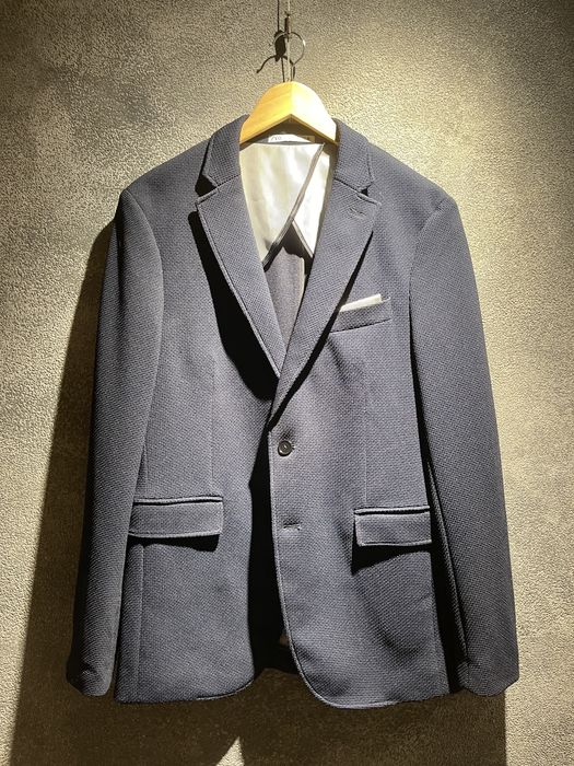 Мъжко спортно сако ZARA - размер М - тъмносиньо - като ново