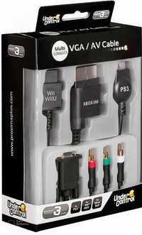 Cablu VGA + AV XBOX 360 / PlayStation PS1, PS2, PS3 / Nintendo Wii,