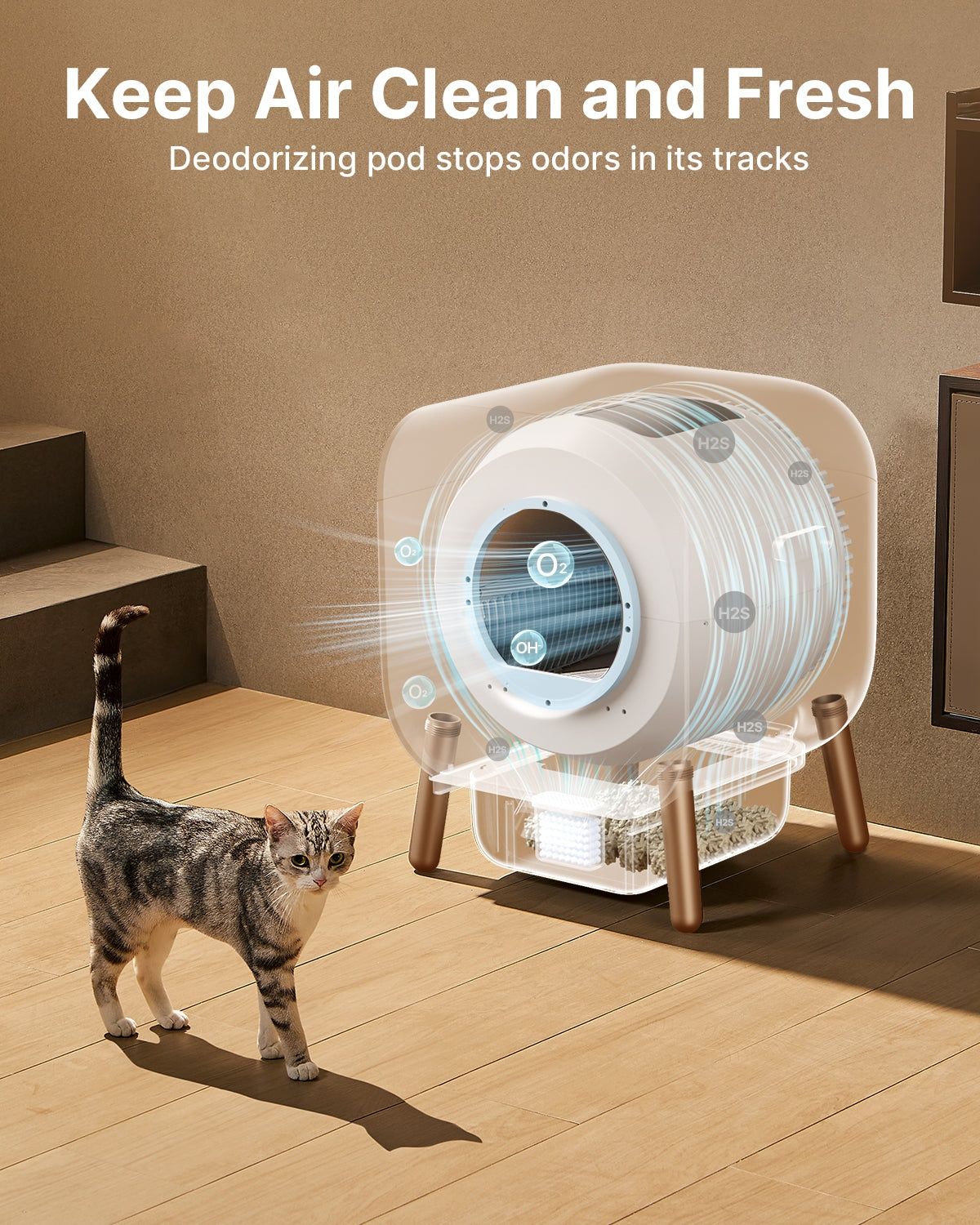 Автоматический лоток для кошек PAWBBY Self Cleaning Litter Box