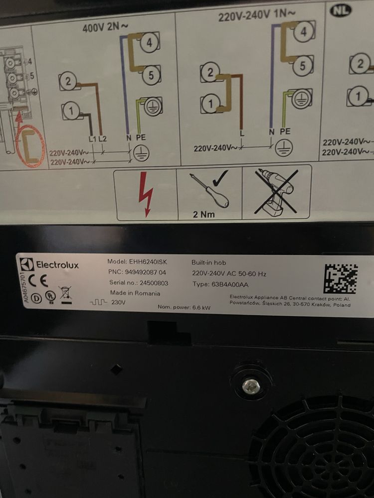 Plita inductie Electrolux geam spart