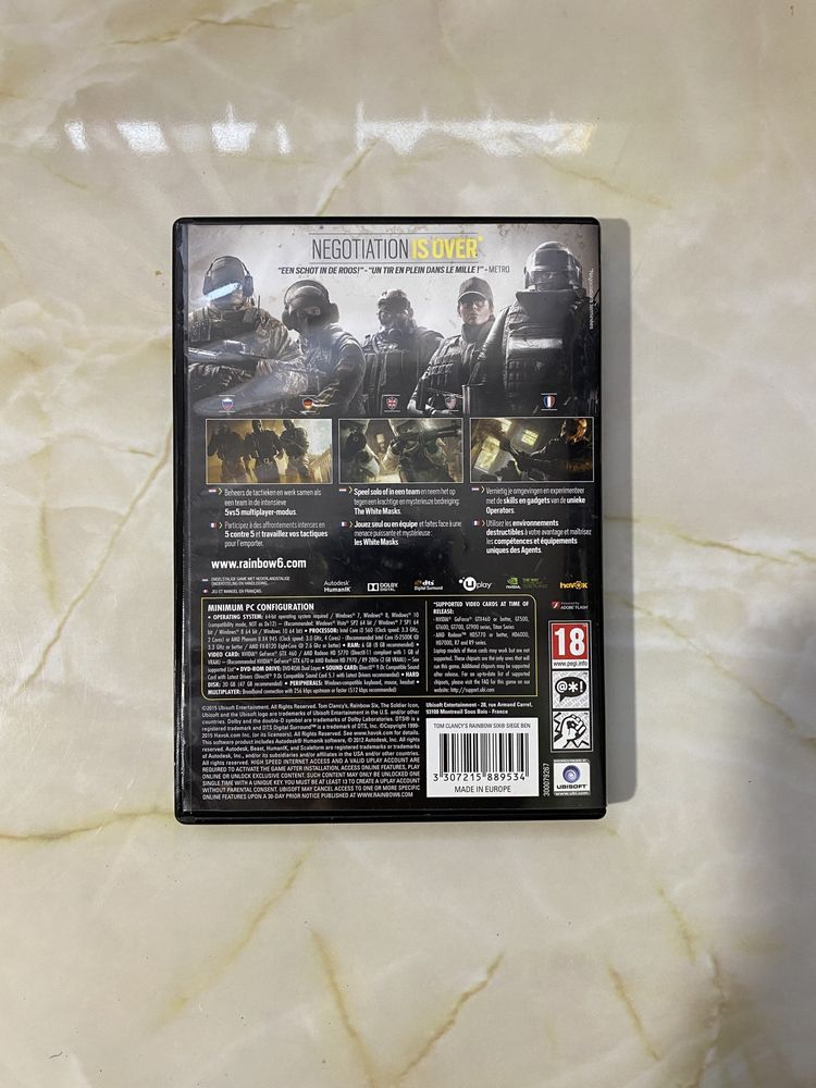 Tom Clancy's Rainbow Six Siege - Joc PC format DVD