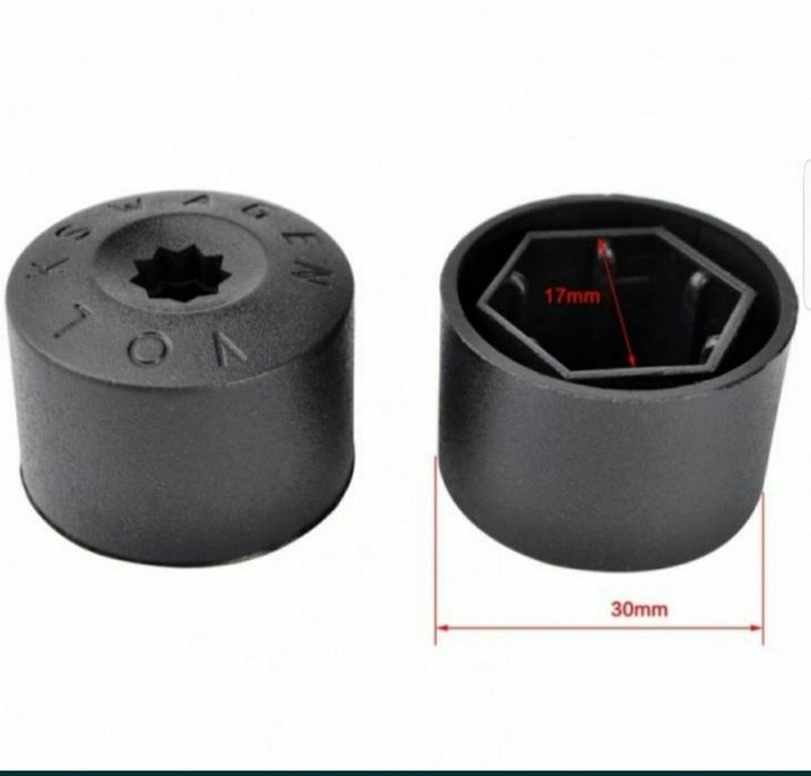 Set 20 Capacele / capace prezoane VW 17 mm