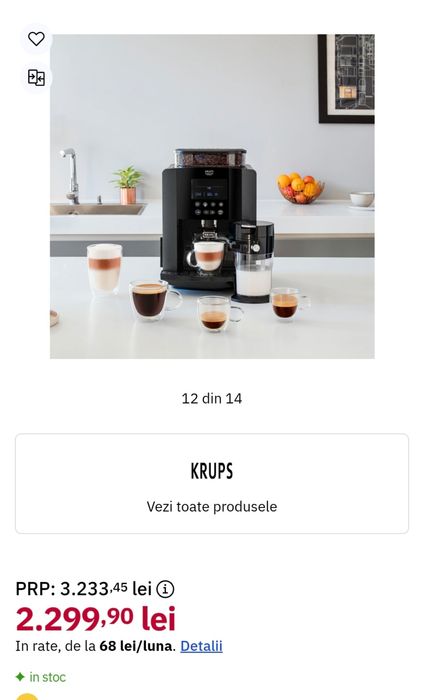 Espressor Automat Krups Arabica boabe