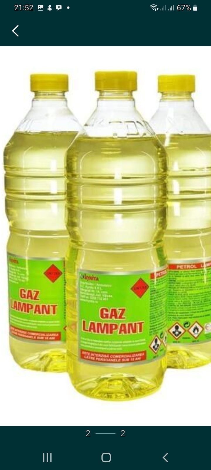 gaz lampant de 800 ml. Nu lăsați copiilor