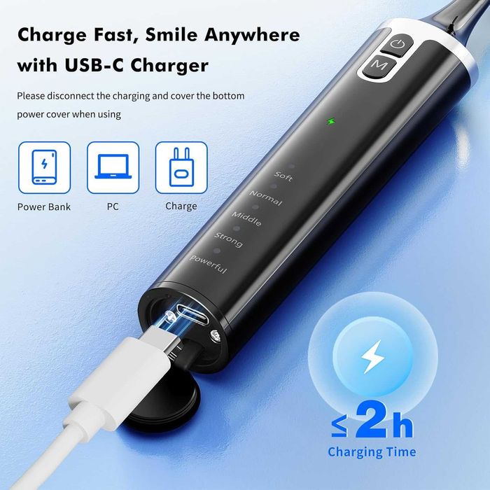 Електрическа машина за полиране на зъби Hapycat, 5 скорости, 6 глави