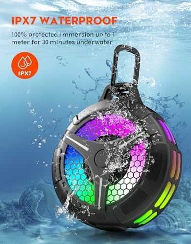 Нов Bluetooth IPX7 водоустойчив говорител 15W с RGB и TWS звук Колонка