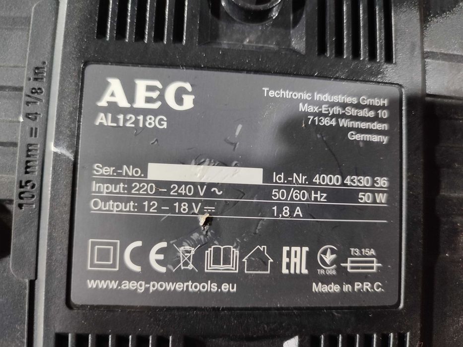 AEG AL1218G charger incarcator sursa baterie acumulator 12V 14.4V 18V