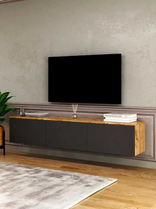 Тумба под ТВ настенная с ящиками EGGER Россия, современный дизайн