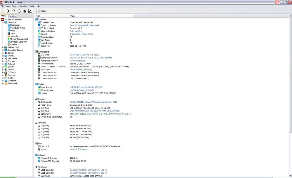 Gigabyte GA-6OX Rev:1.1 Intel i815EP Socket 370 Testat