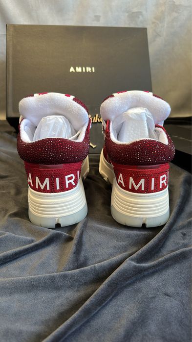 Amiri Ma-1 Crystal Burgundy Red (size 38)