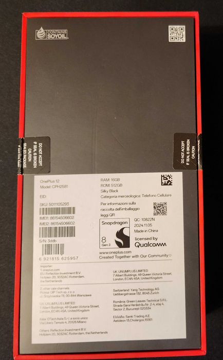 Telefon mobil OnePlus 12, 5G, Silky Black, 512 GB, Ca nou