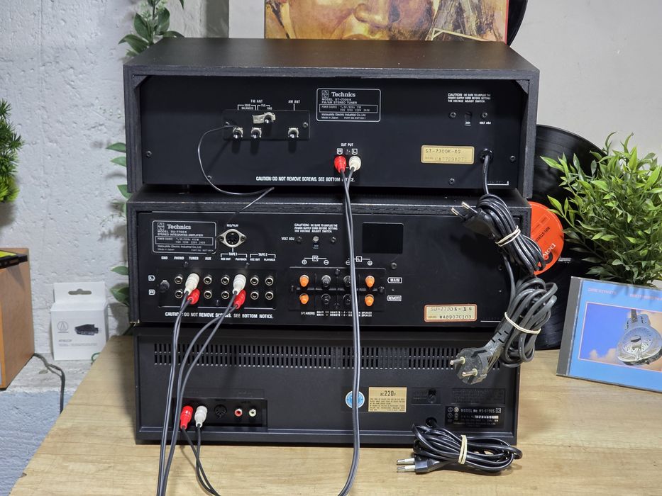 Linie audio TECHNICS, amplificator SU-7700K,deck RS-615, tuner ST-7300