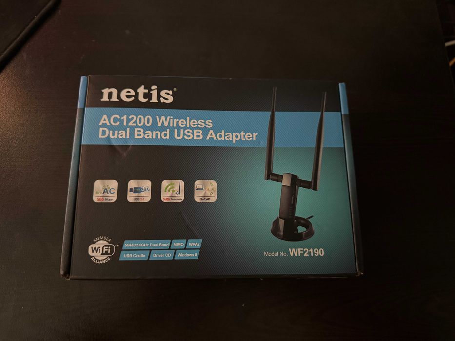 Безжичен адаптер Netis WF2190 AC1200, Dual Band, USB 3.0