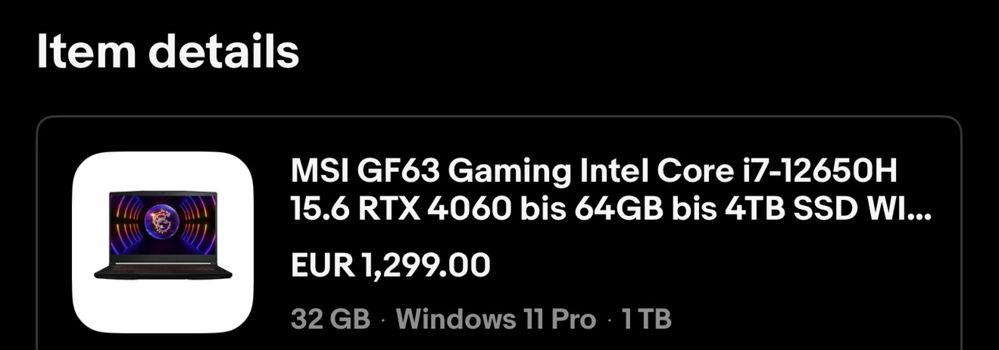 Гейминг лаптоп MSI 32GB Ram