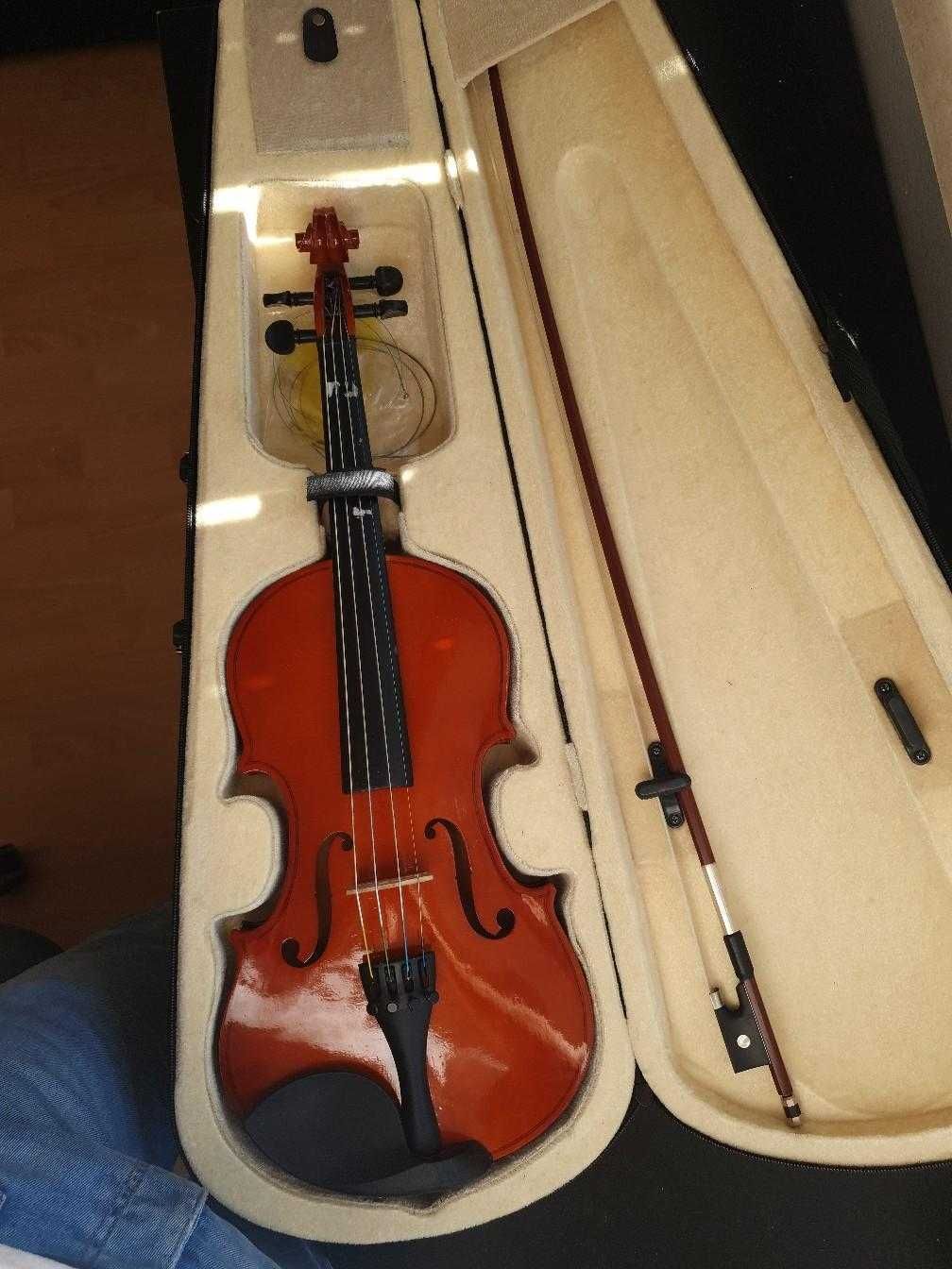 Violine mit 3 Ersatzsaiten (A,D,G)