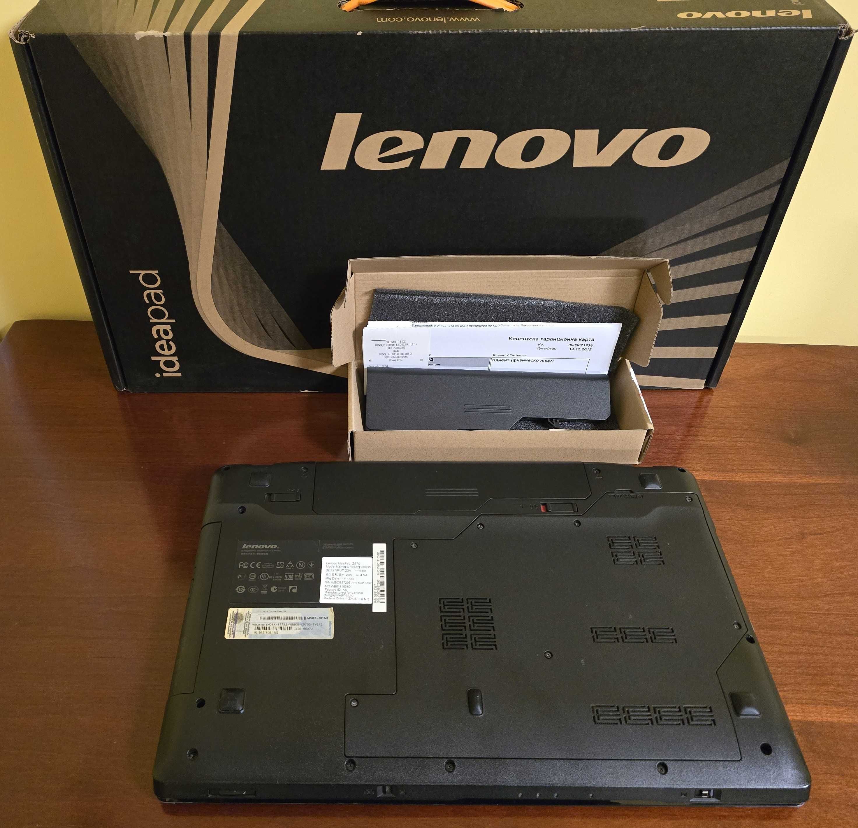 Lenovo IdeaPad Z570 + 480GB SSD + нова батерия