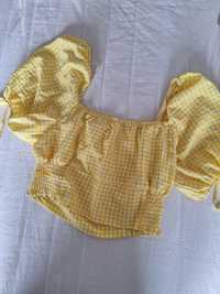 Bluza de vara Koton cottagecore galben marime 40