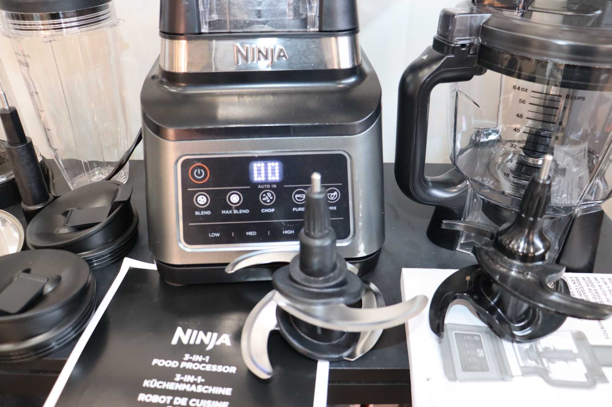 Кухненски робот и блендер Ninja 3 в 1, 1.8L купа, кана , чаша, 1200W
