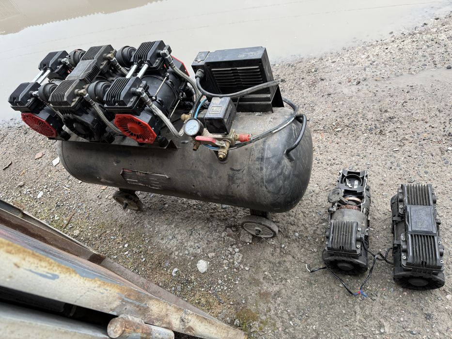 * TEH 3 моторный 100 литровый бесшумный воздушный компрессор