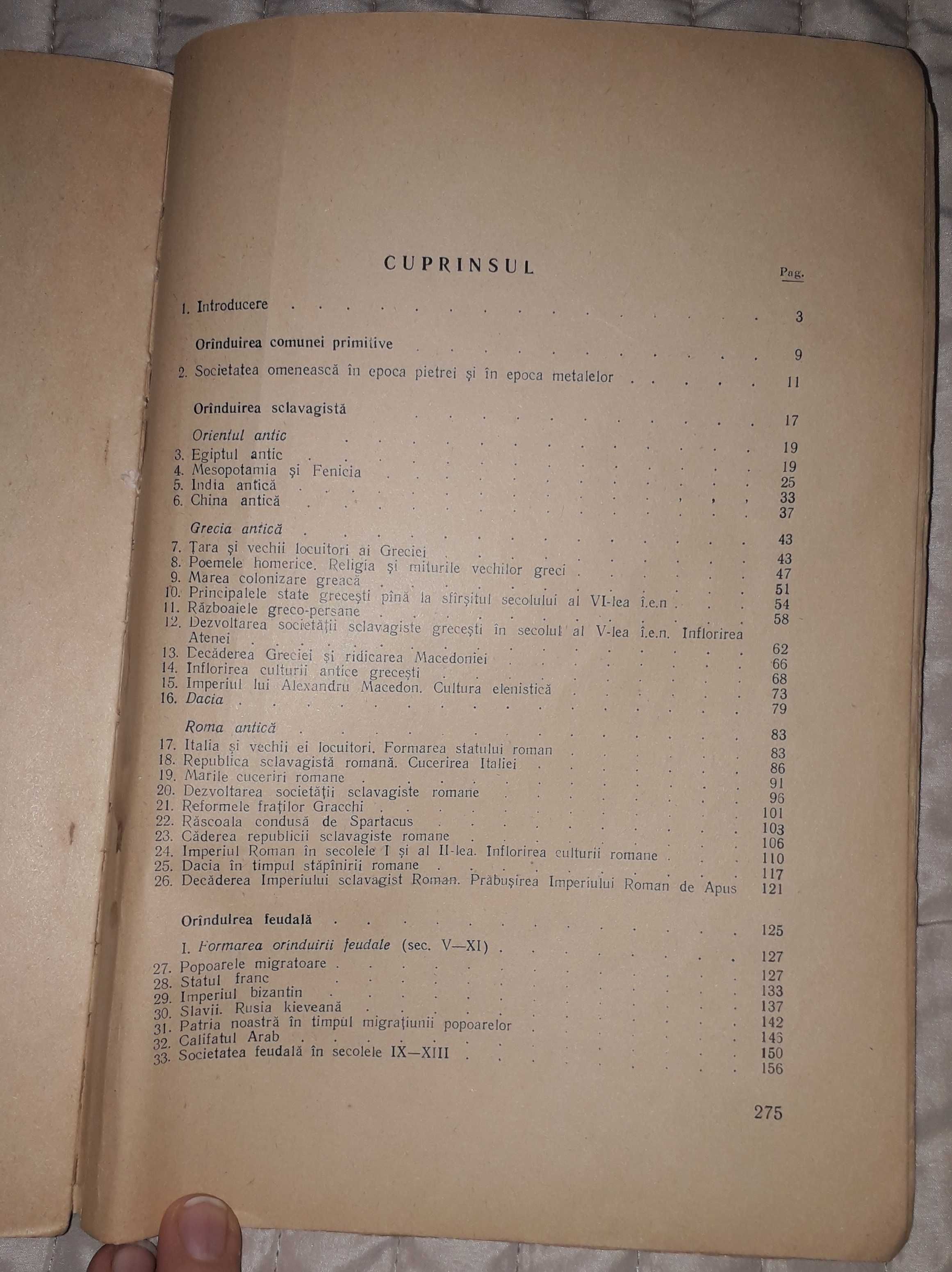 istorie antica si medie 1961 clasa a 8-a seral