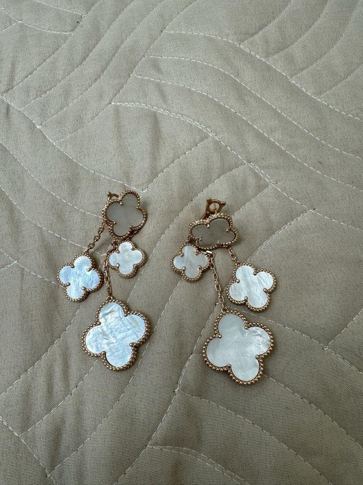 Серьги Van Cleef & Arpels с упаковкой