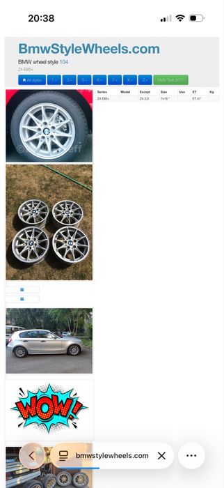 Jante BMW E46 Style 105 (7J ET47) 205/55 r16 cu anvelope de iarna