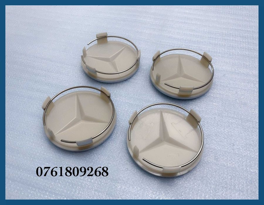Set 4 capace gri 75mm jante aliaj Mercedes Benz