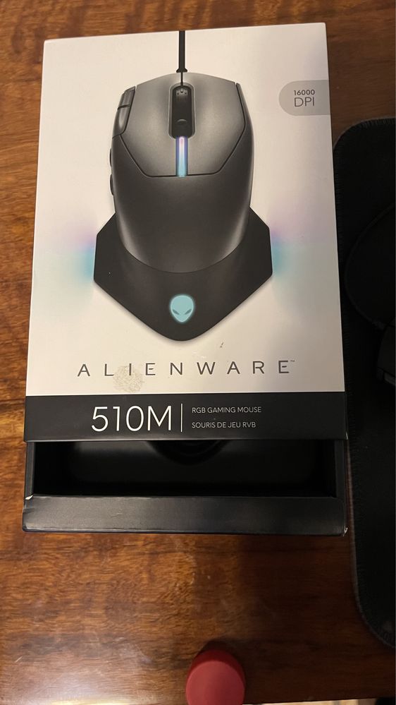 Mouse gaming Alienware 510M, Iluminare RGB, Negru