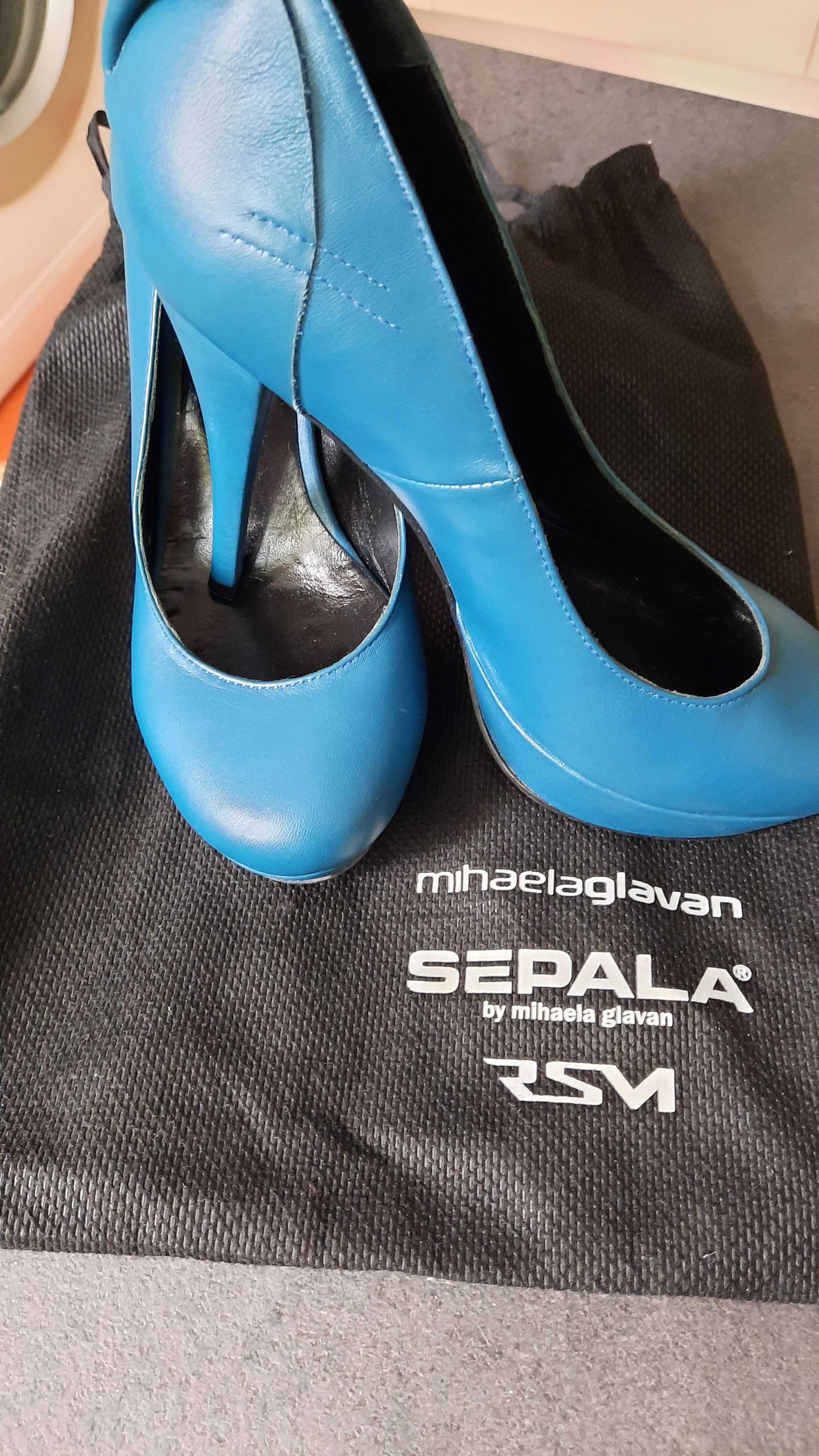 Pantofi Dama nr 38 piel verde smarald