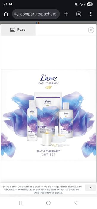 Set Cadou Exclusiv Dove Renew Bath Therapy