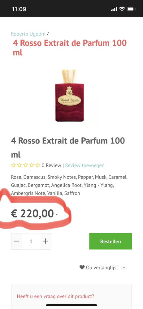 Parfum Roberto Ugolini - 4 Rosso