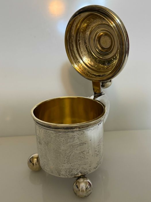 Cana Argint Suedez In Stil Baroc