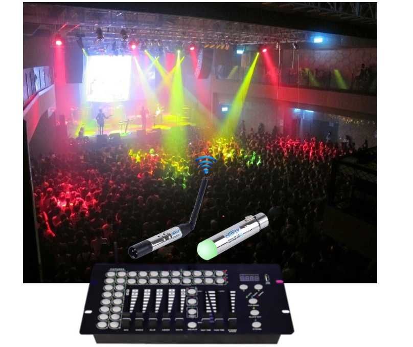CHINLY DMX 512 wifi DFI DJ Wireless System Receiver+Transmitter 2.4Ghz