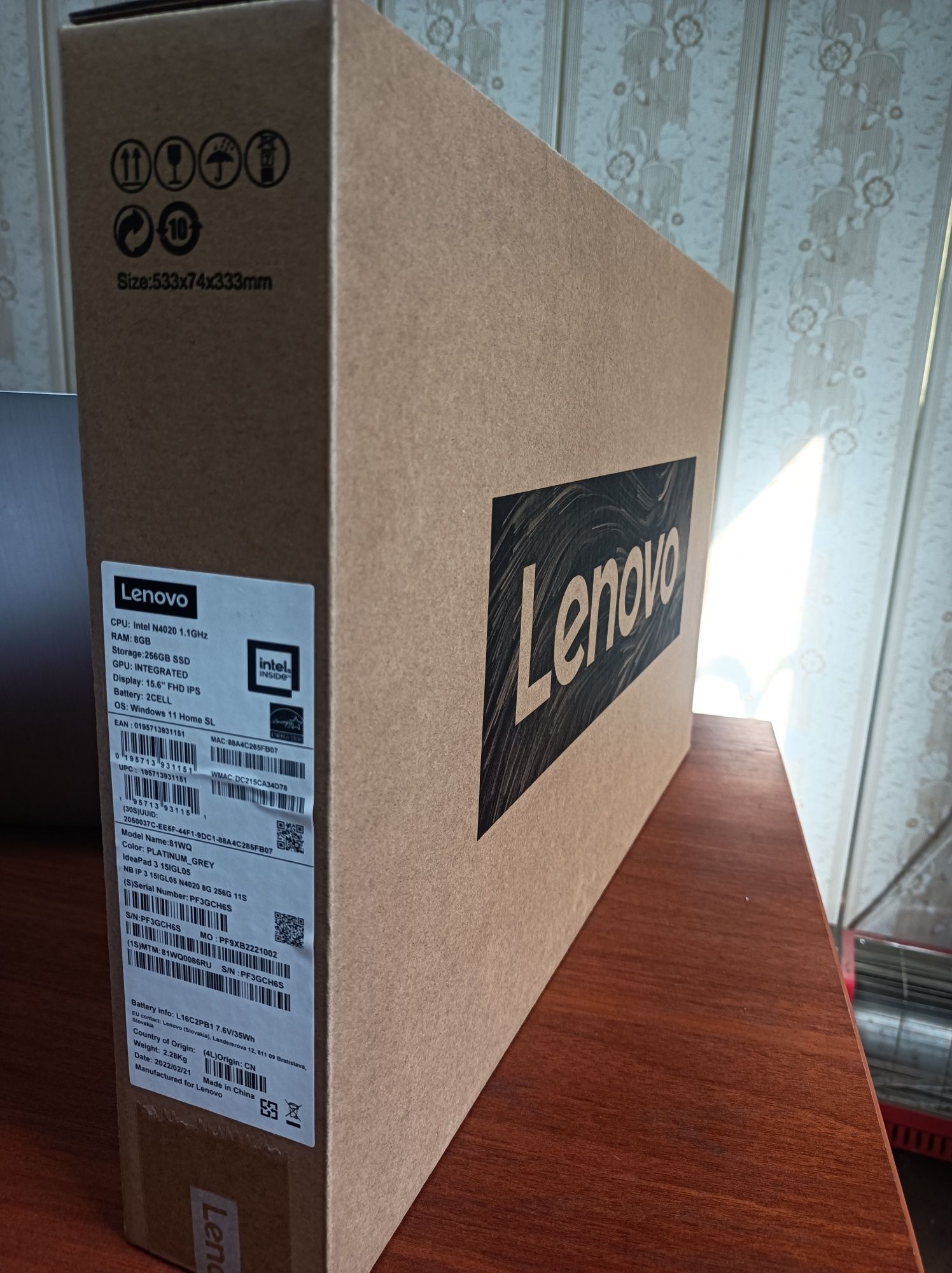 Lenovo intel Celeron 4020 8/512Gb