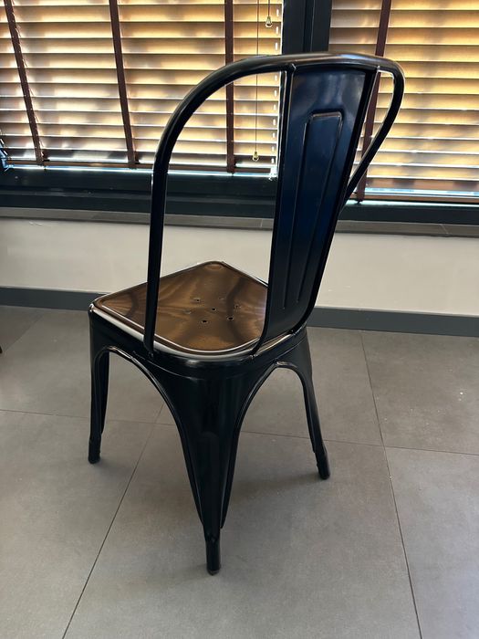 Метален трапезен стол с облегалка +24м гаранция