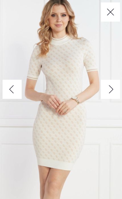 GUESS Плетена рокля Рокля SS LISE 4G LOGO SWTR