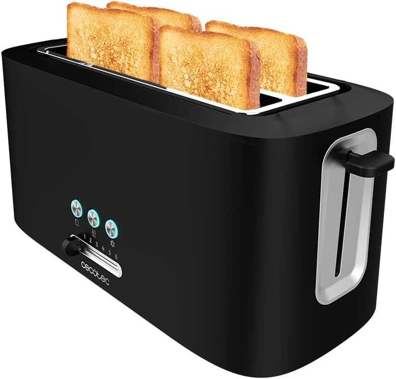 Тостер Cecotec Toast&Taste 16000, екстра двоен, 1630W, лек ДЕФЕКТ