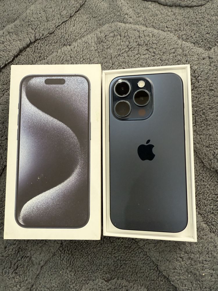 Iphone 15 pro 256GB Blue titanium + кейс