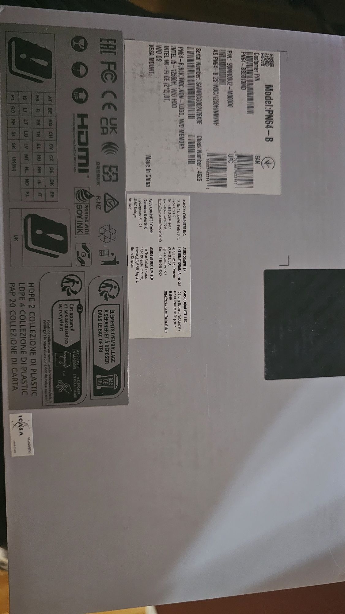 Asus miniPC PN 64-B