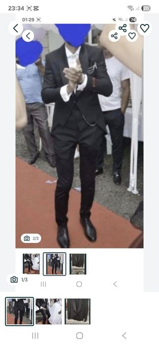 Vând costum Firma Gherasos impecabil