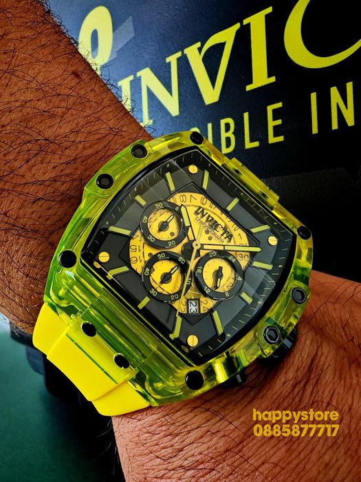 INVICTA S1 Rally yellow 49 mm, Инвикта нов ръчен часовник